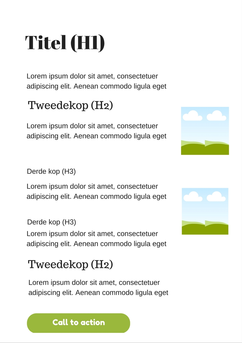 Indeling van een pagina voor SEO