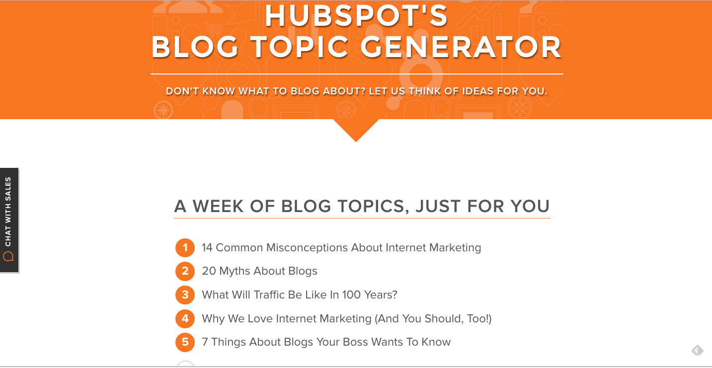 HubSpot's Titel Generator